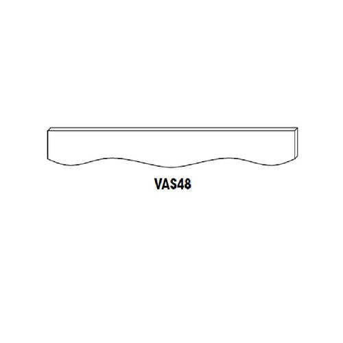AW-VAS48 ( (AW-GW-TW-PW) Sculptured Valance - 48"Wx5-1/2"Hx.75"D )