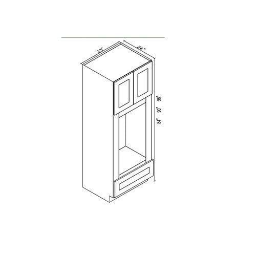 AW-OM3396B ( Double Oven 33"Wx24"Dx96"H)