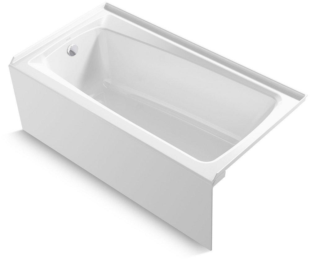KOHLER Irvine™ 60 in. x 32 in. Soaker Alcove Bathtub with Left Drain in White