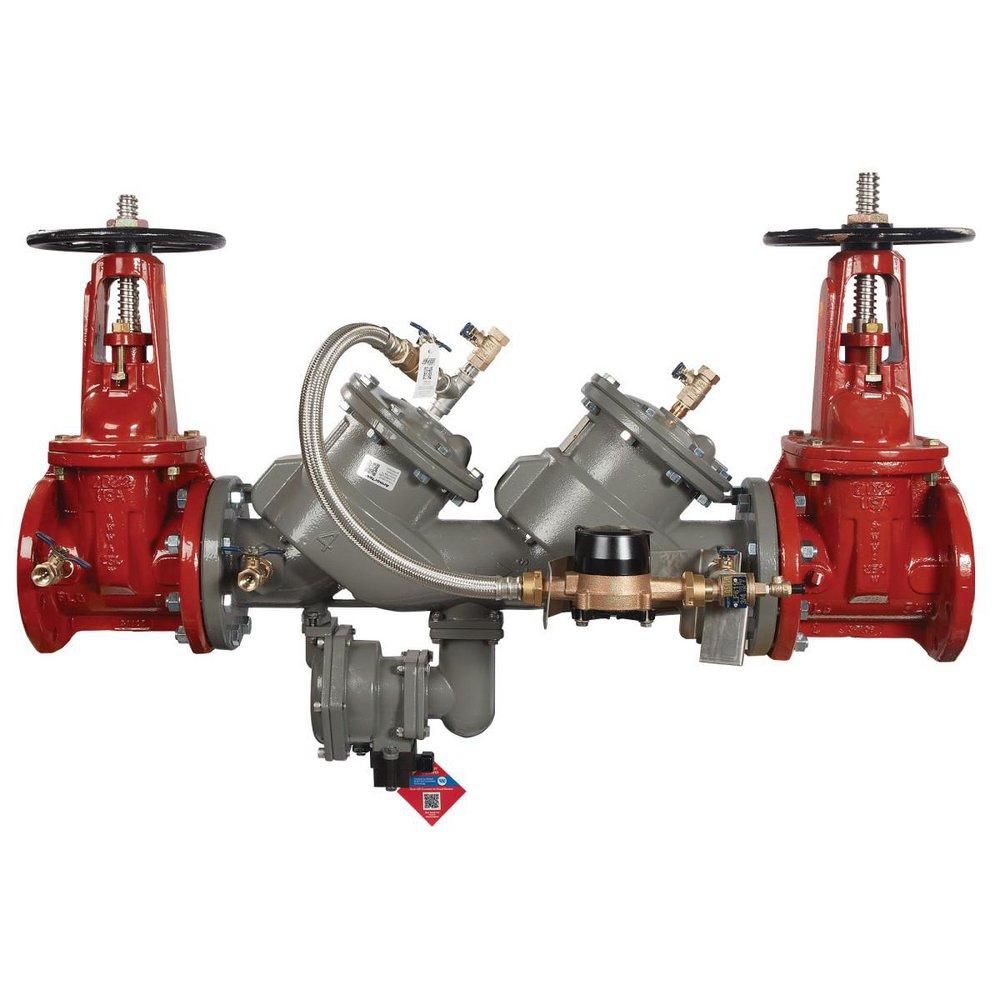 FEBCO LF866-FS 8 in. Ductile Iron Reduced Pressure Detector Assembly with OS&Y Gate Valves, Water Meter and Flood Sensor