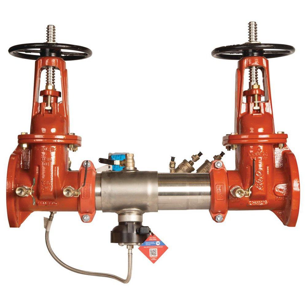 Watts Series LF957RPDA 10 in Stainless Steel Grooved Reduced Pressure Zone Assembly with OS and Y Gate Valves and Flood Sensor