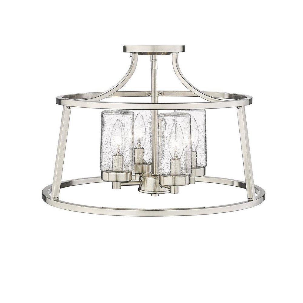 Millennium Lighting Errol 4-Light Semi-Flush Mount Ceiling Light in Brushed Nickel