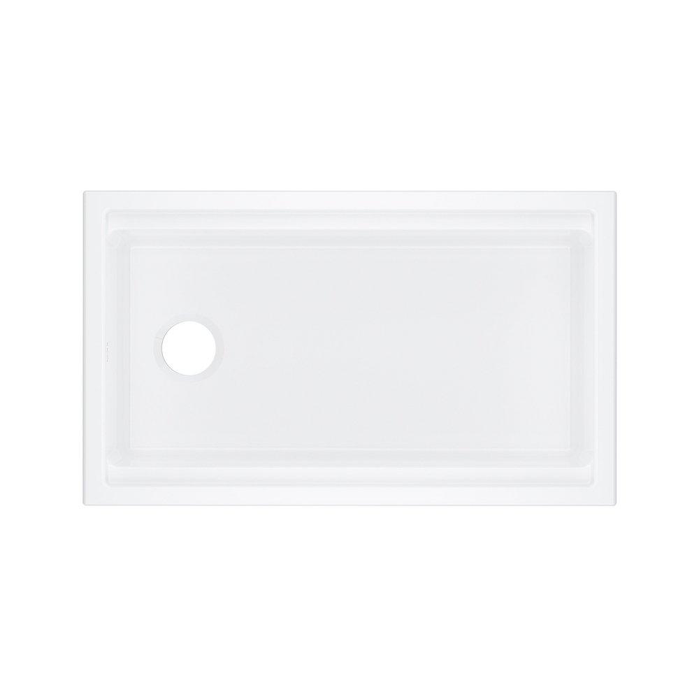 ROHL® Allia 33-3/4 in. Undermount Fireclay Single Bowl Workstation Kitchen Sink in White
