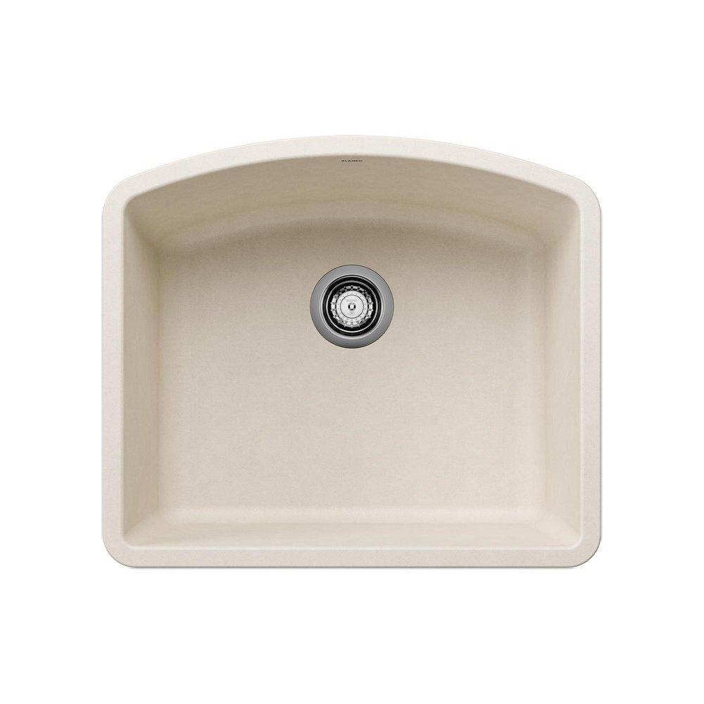 BLANCO Diamond 24 in. Undermount Granite Composite Single Bowl Kitchen Sink in Soft White