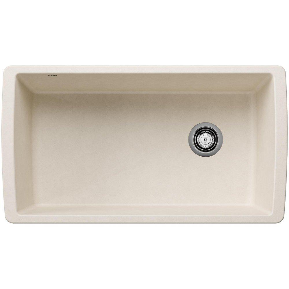 BLANCO Diamond 33-1/2 in. Undermount Composite Single Bowl Kitchen Sink in Soft White