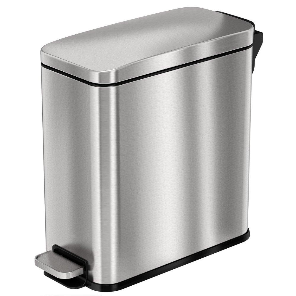 HLS Commercial Fire Rated Series 3 Gal Fire Rated Stainless Steel Soft Step Trash Can with Odor Filter and Removable Inner Bucket