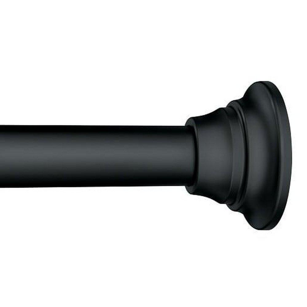72 in. Wall Mount Tension Rod in Matte Black