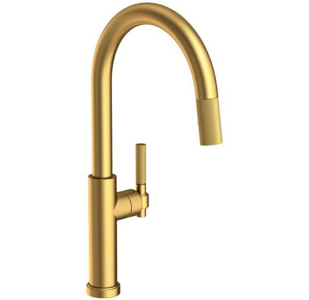 Newport Brass Muncy Single Handle Pull Down Kitchen Faucet in Satin Bronze - PVD