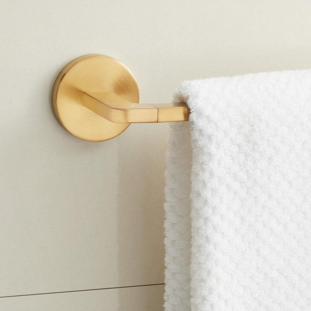 Signature Hardware Drea 24 in. Towel Bar in Brushed Gold