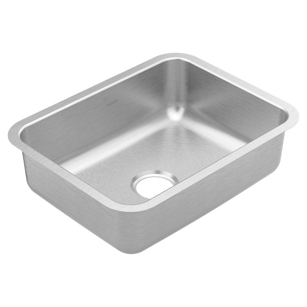 Moen 2000 Series 23-1/8 in. Undermount Stainless Steel Single Bowl Kitchen Sink in Brushed Stainless Steel