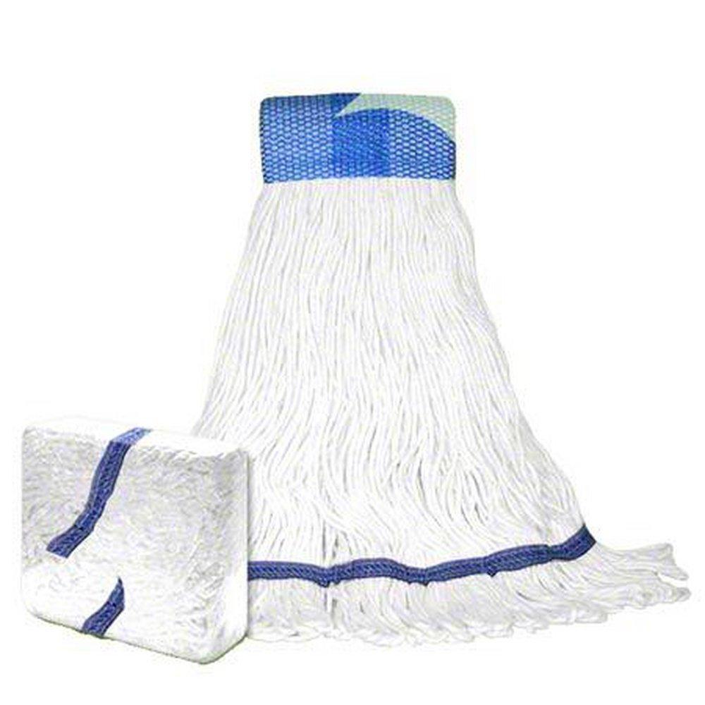 Cotton, Fiber and Synthetic Fiber Mop in White (Case of 12)