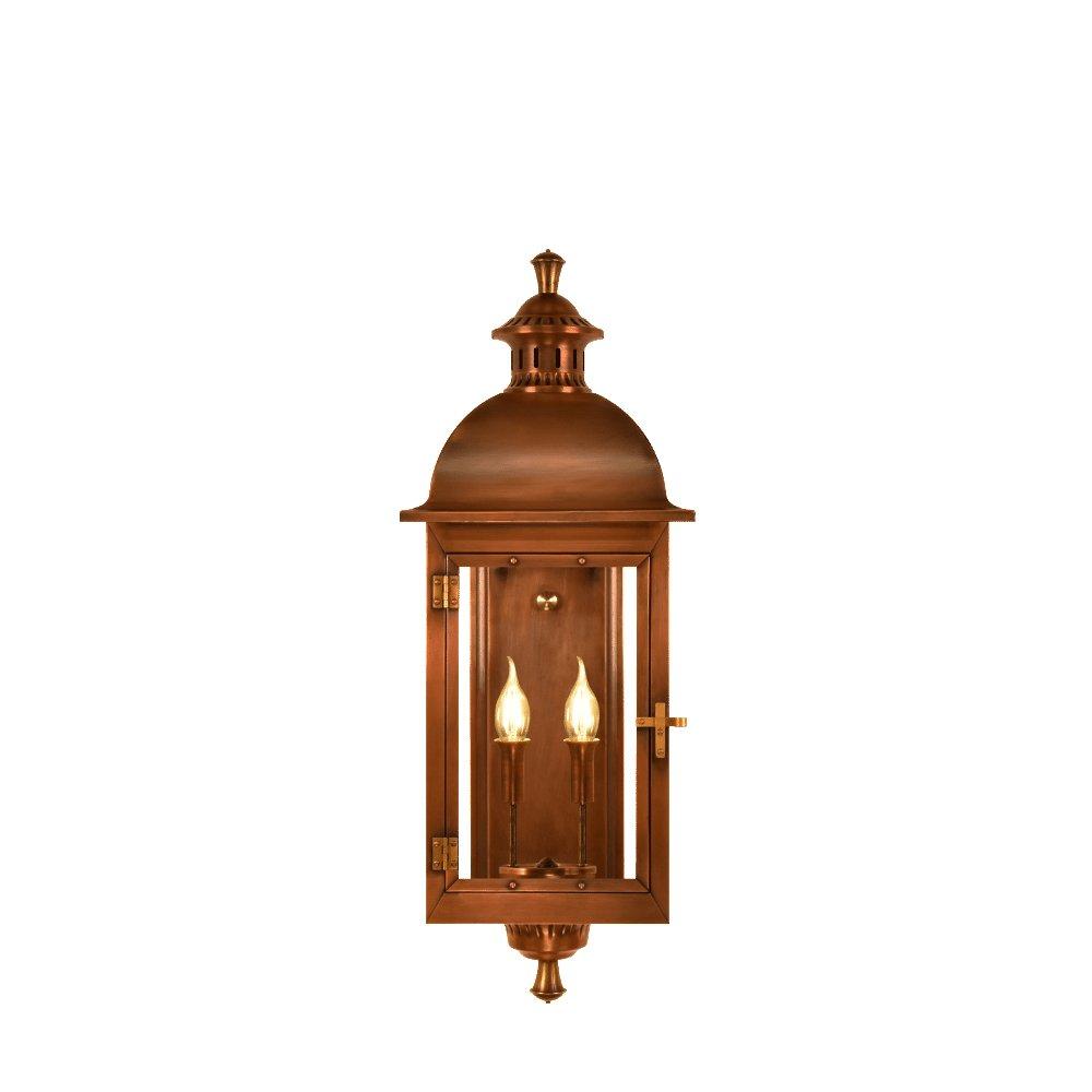 The Coppersmith Arcus 60W 2-Light 22-5/8 in. Outdoor Wall Sconce in Antique Copper