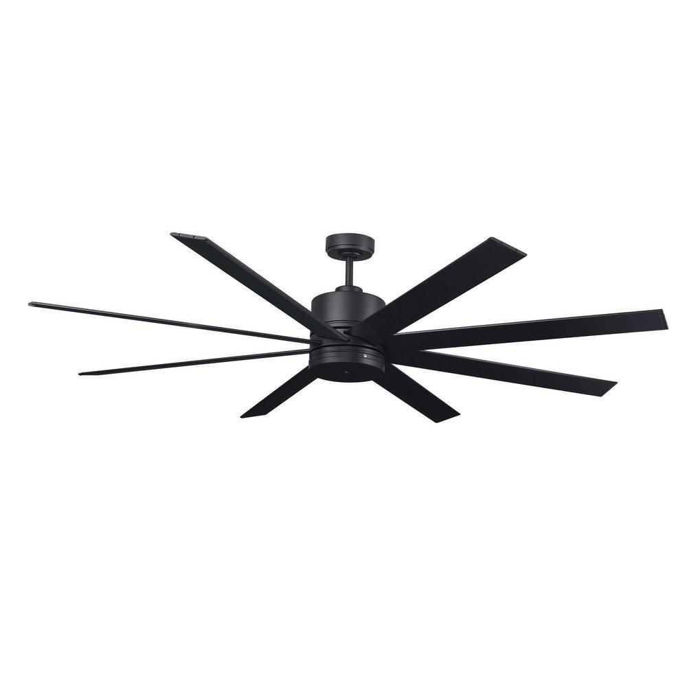 RP Lighting Arctic II 68 in. 8-Blade Indoor/Outdoor Ceiling Fan in Matte Black