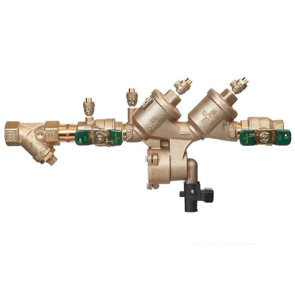 Watts LF919 Series 3/4 in Copper Silicon Alloy FPT Reduced Pressure Zone Assembly with Quarter-Turn Ball Valves and Flood Sensor