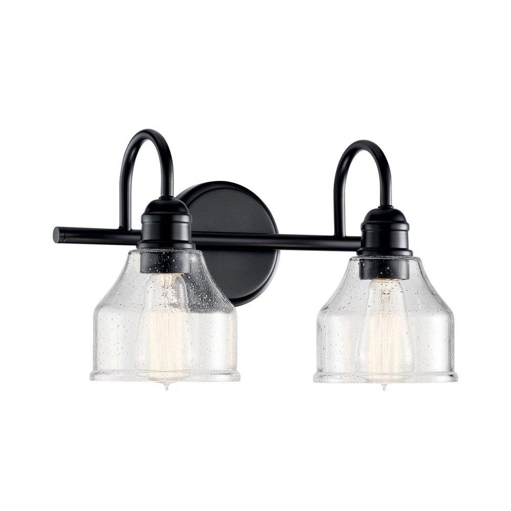 Kichler Lighting Avery 75W 2-Light Medium E-26 Vanity Fixture in Black
