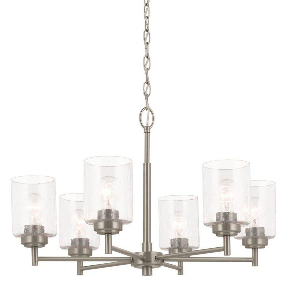 Kichler Lighting Winslow 60W 6-Light 1-Tier Chandelier in Brushed Nickel