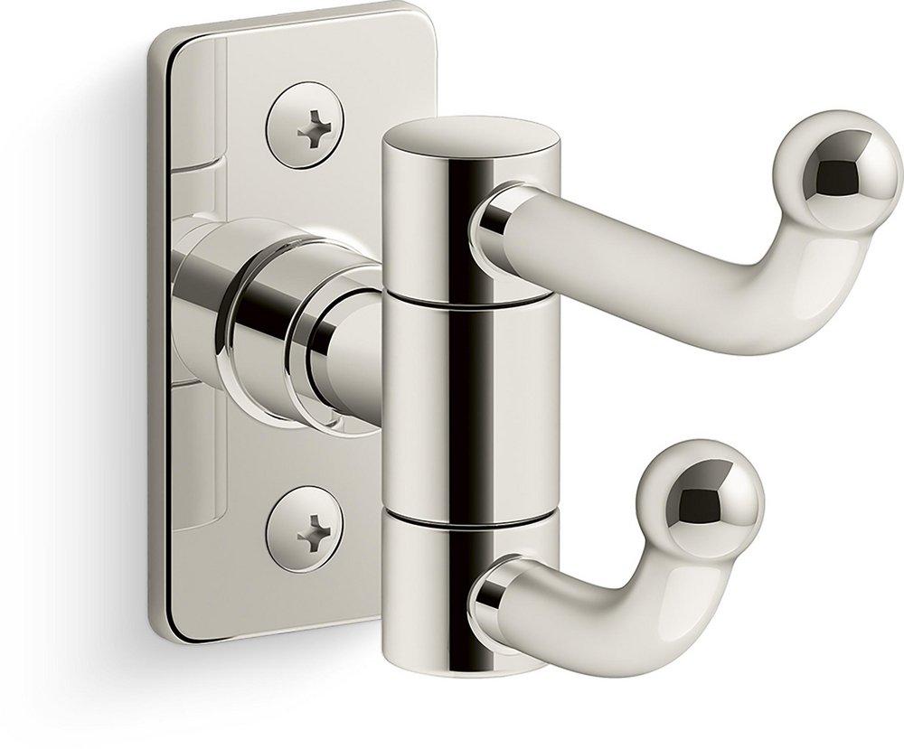 KOHLER Castia™ by Studio McGee Double Robe Hook in Vibrant® Polished Nickel