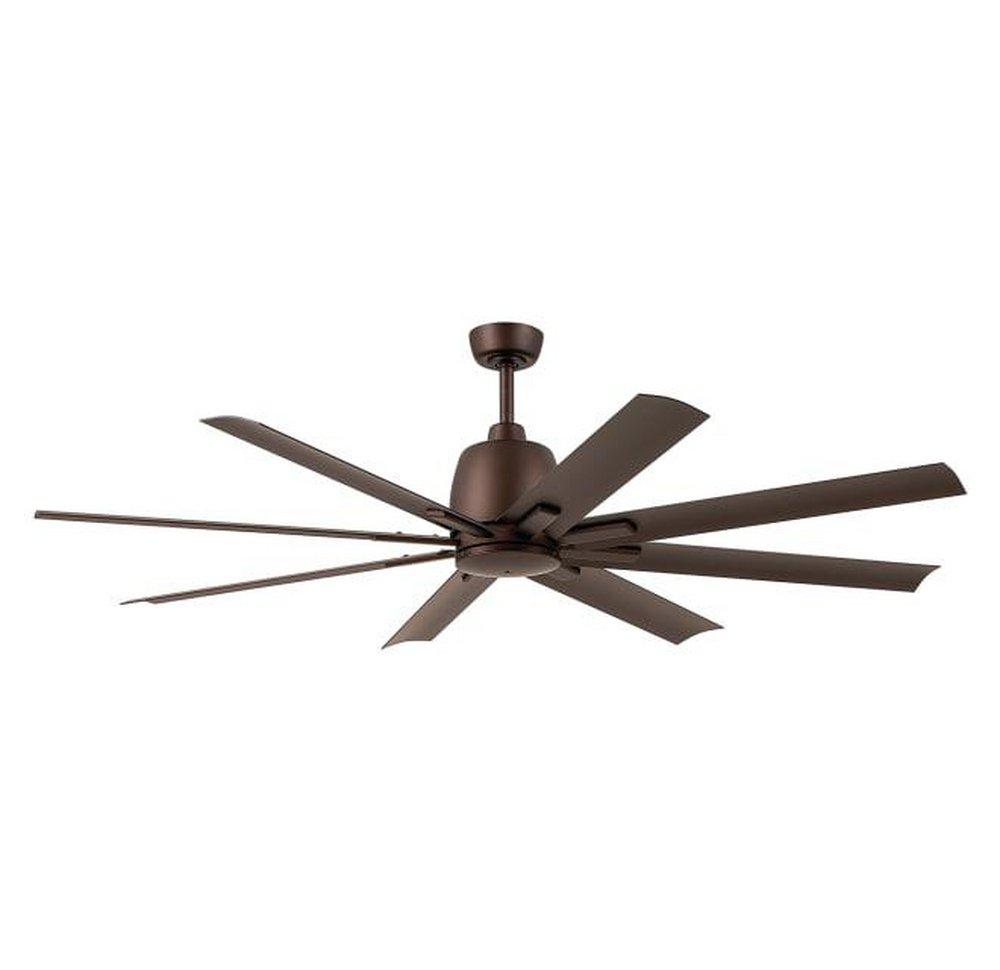 Kichler Lighting Breda 65in. 8-Blade Indoor and Outdoor Ceiling Fan in Satin Natural Bronze