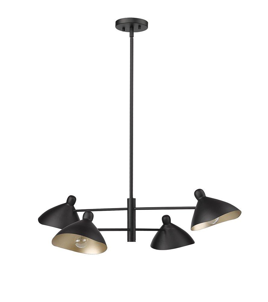 Millennium Lighting Warhol 4-Light Chandelier Ceiling Light in Matte Black
