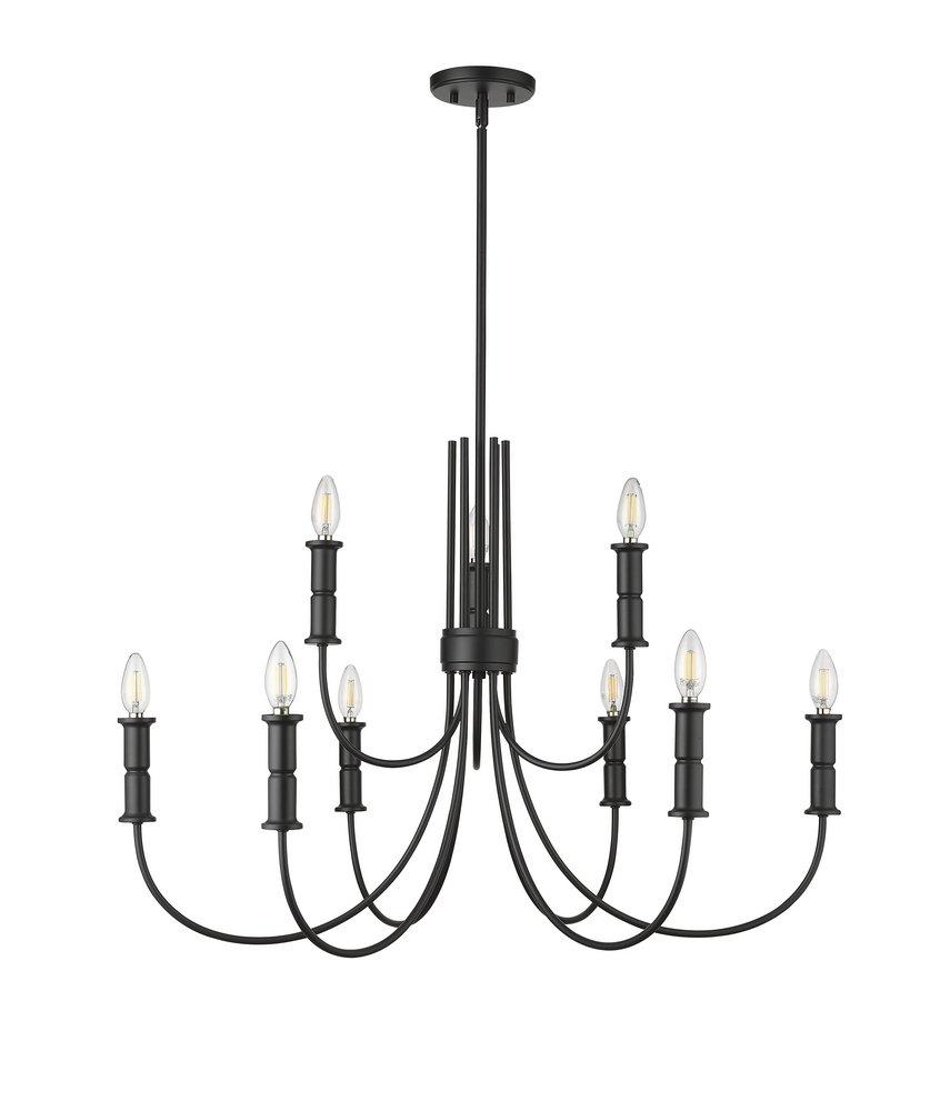 Millennium Lighting Potiss 9-Light Chandelier Ceiling Light in Matte Black