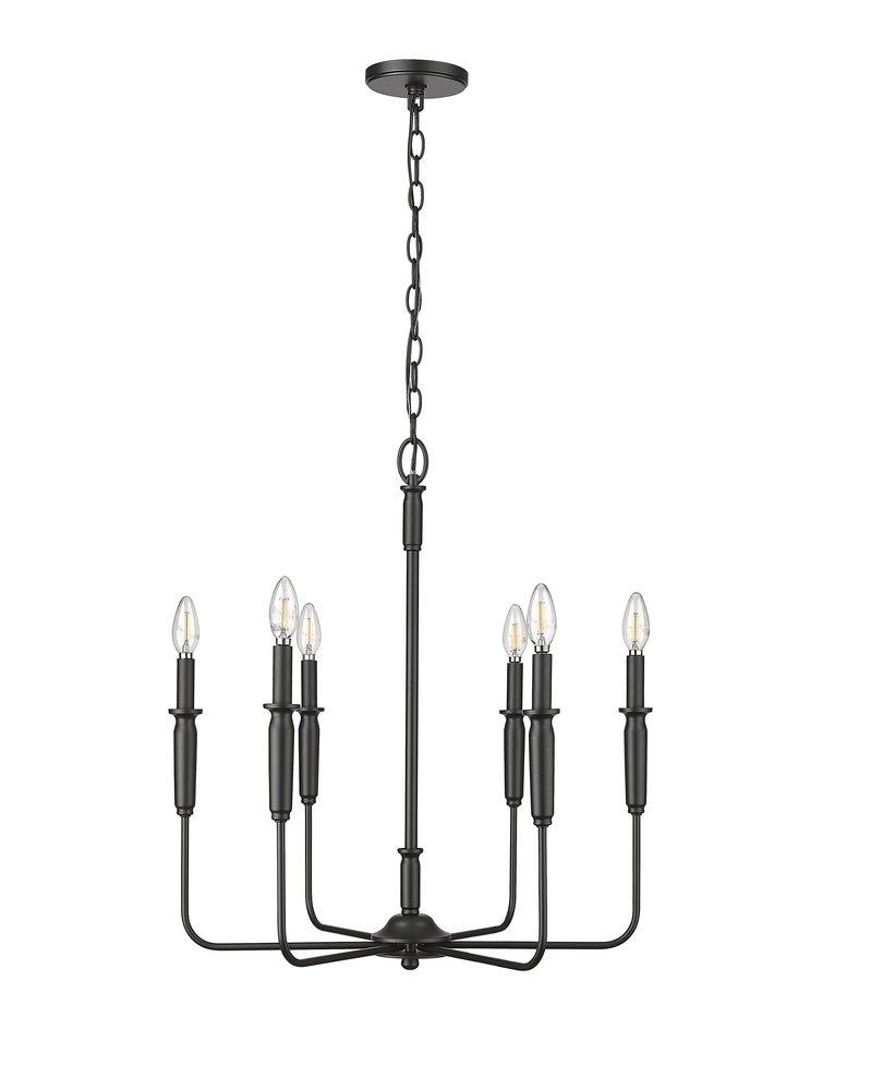 Millennium Lighting Savanne 6-Light Chandelier Ceiling Light in Matte Black