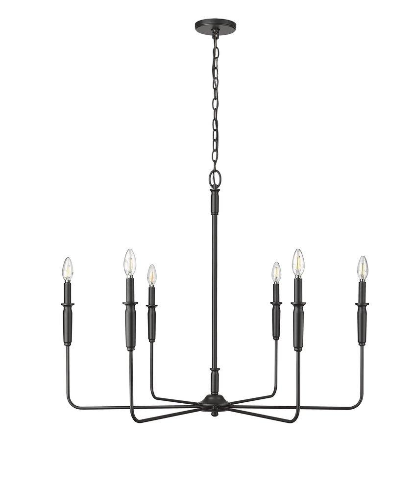 Millennium Lighting Savanne 6-Light Chandelier Ceiling Light in Matte Black