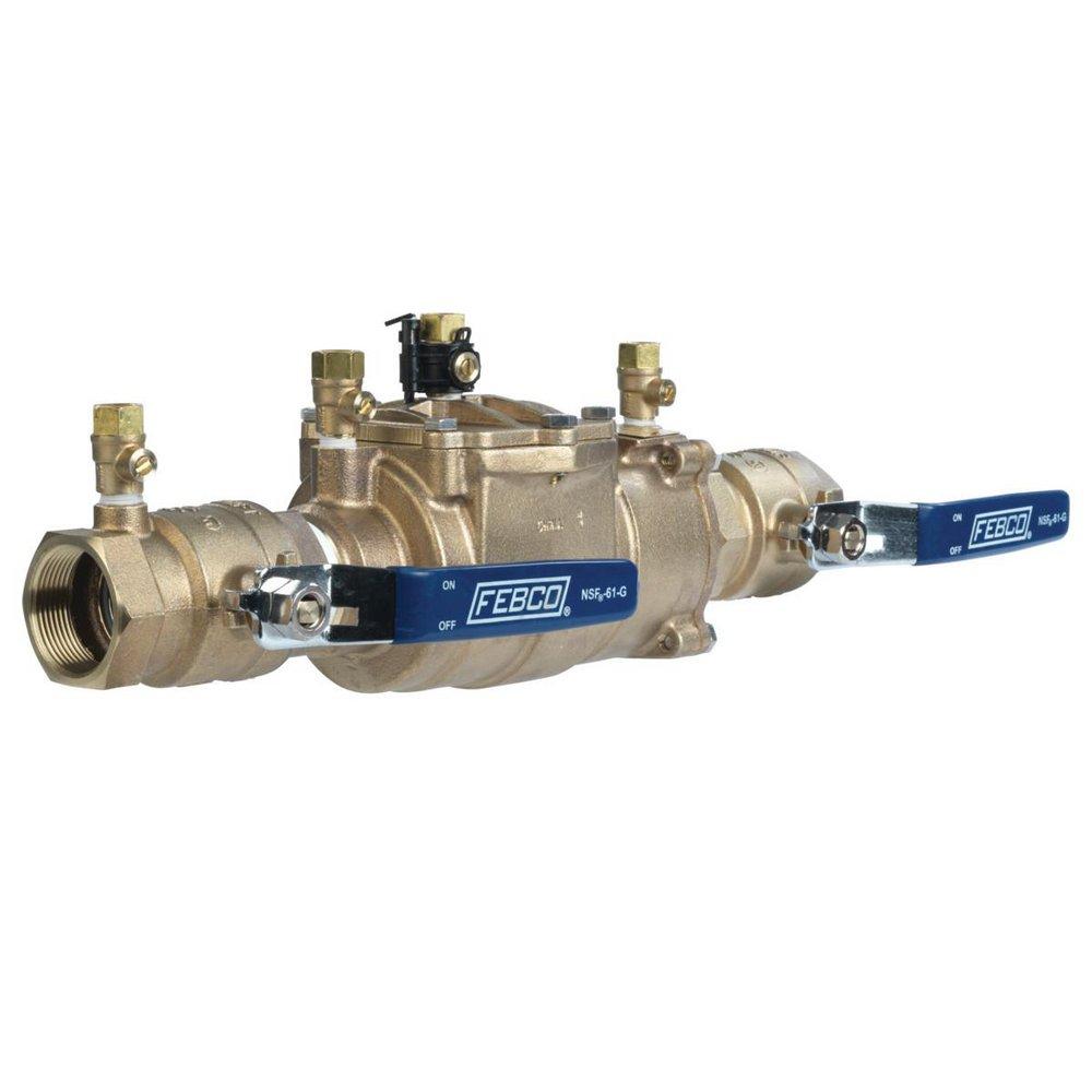 FEBCO LF850 Small 2 in. Bronze Double Check Valve Assembly with Quarter Turn Shutoff and Freeze Sensor