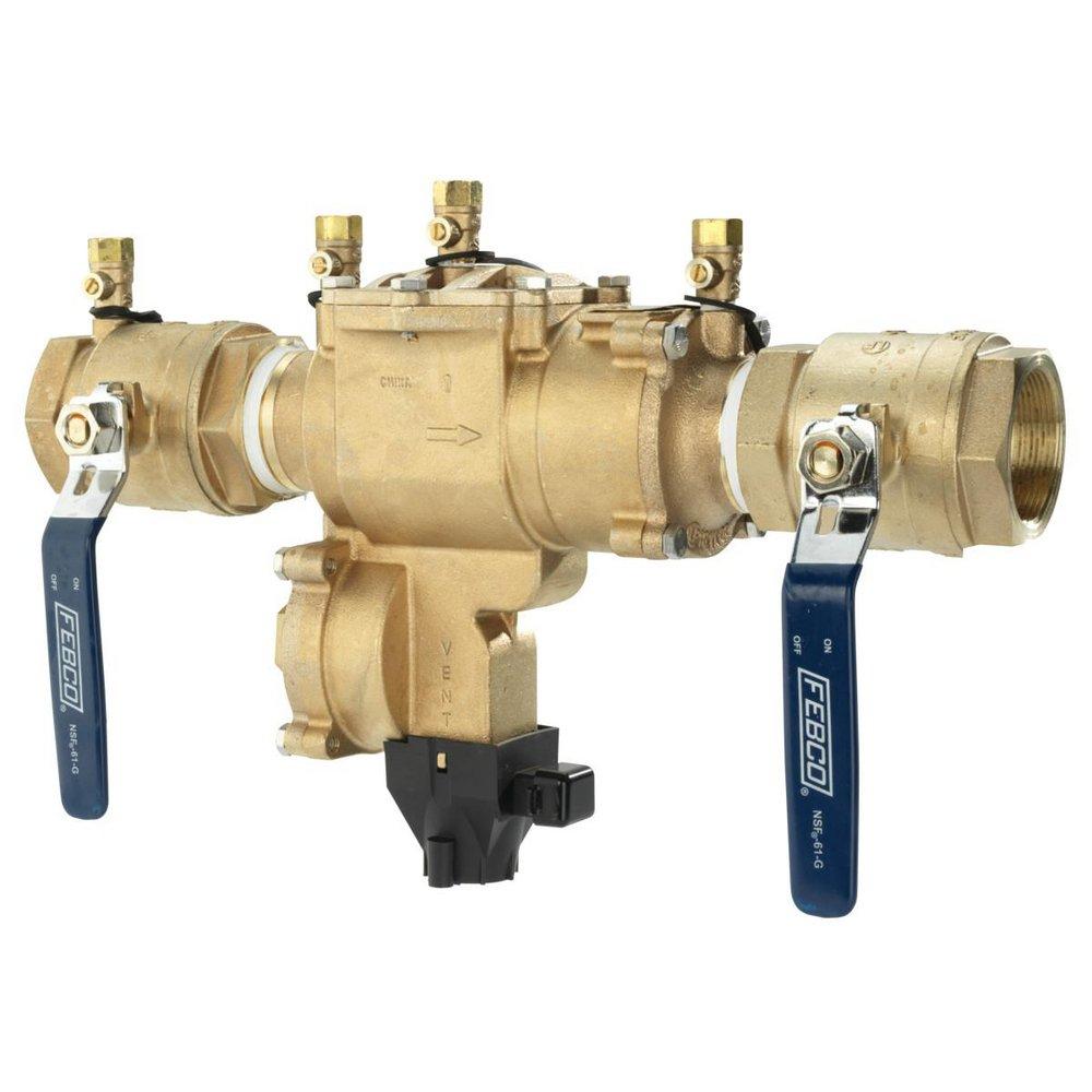 FEBCO Series LF860 Small 2 in Copper Silicon Alloy FPT Reduced Pressure Zone Assembly with Quarter-Turn Ball Valves, Flood Sensor and Test Cocks