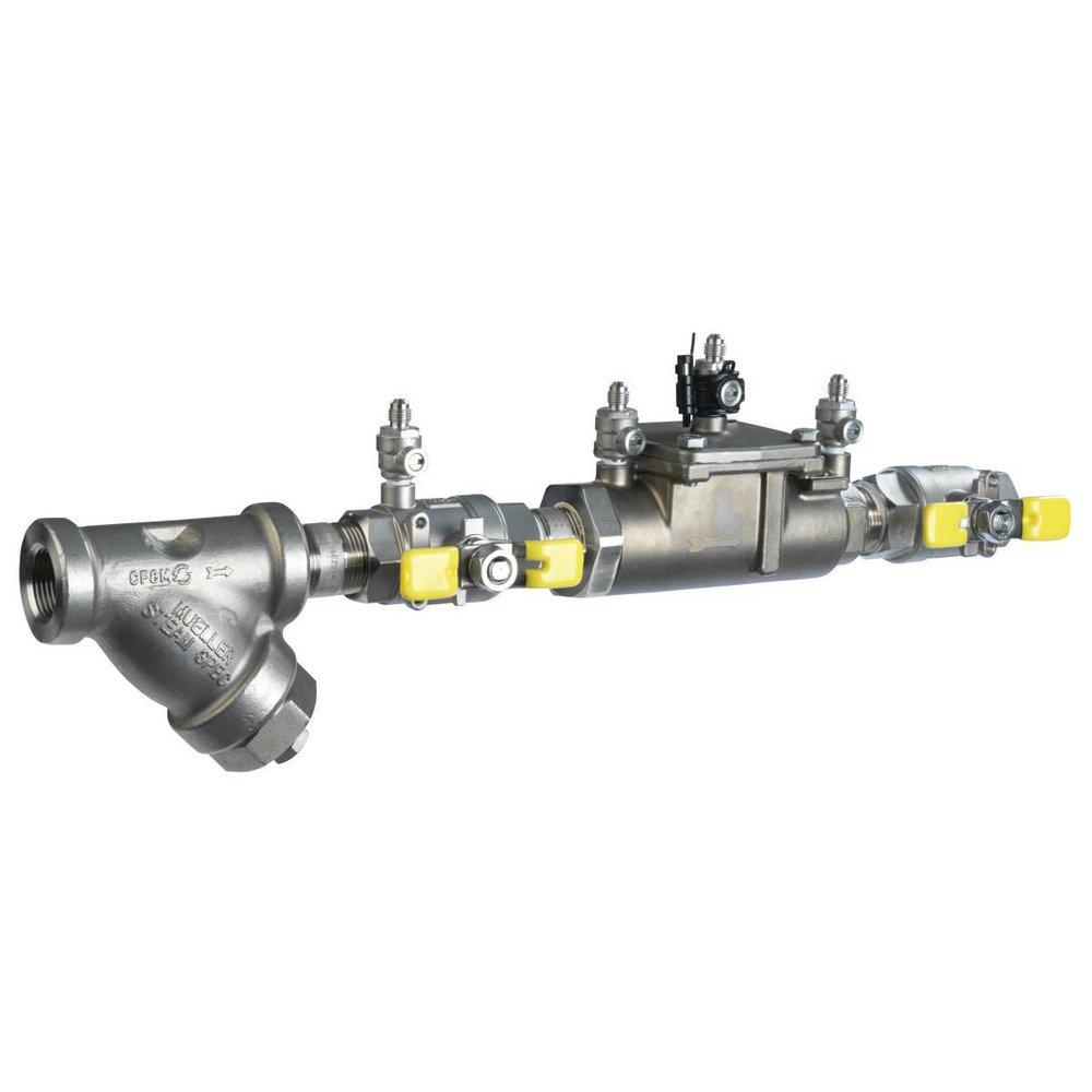 Watts SS007 Series 1 in. Stainless Steel Double Check Valve Assembly with Quarter-Turn Ball Valve