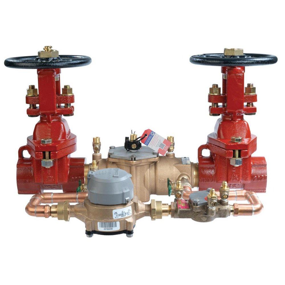 Watts 007M1DCDA 2 in. Bronze Double Check Detector Assembly with OS&Y Gate Valves