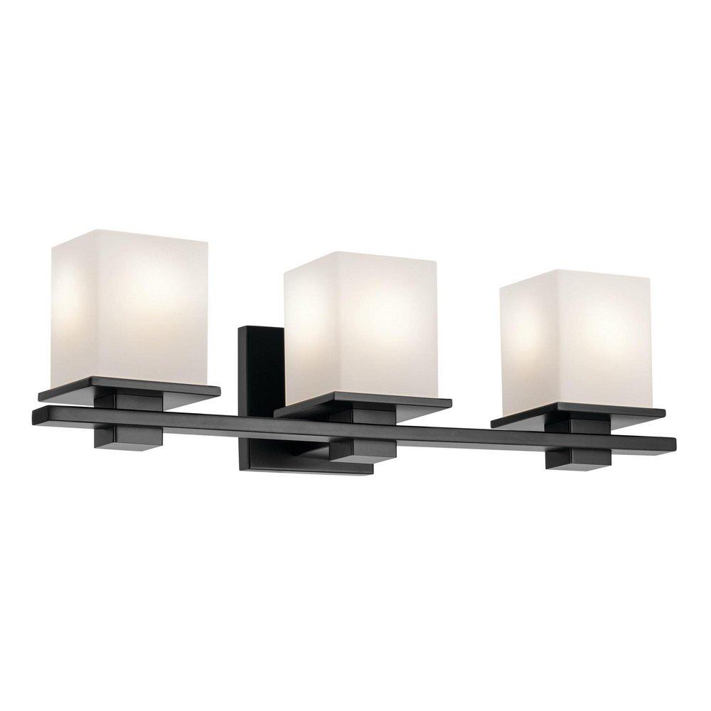 Kichler Lighting Tully 60W 3-Light Medium E-26 Vanity Fixture in Black
