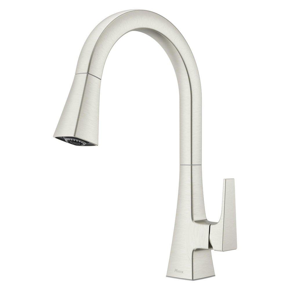 Pfister Modern Single Handle Pull Down Kitchen Faucet in Stainless Steel