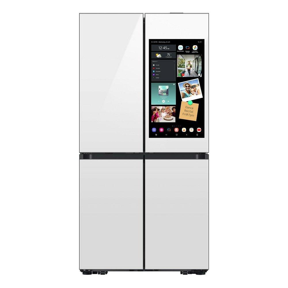 29 cu. ft. Bespoke 4-Door Flex Refrigerator with AI Family Hub+ Food in White Glass