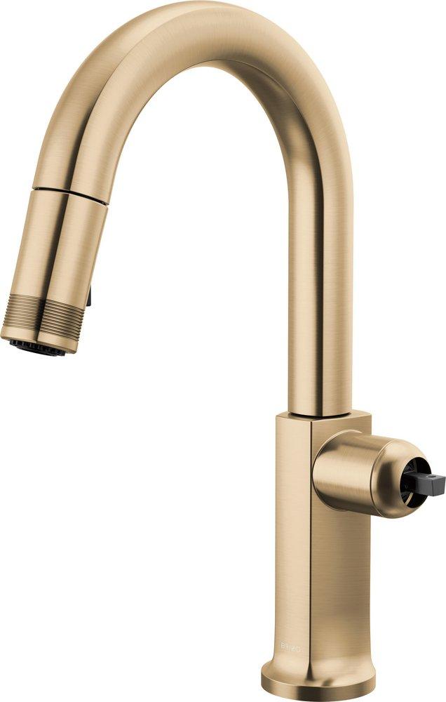 Brizo Kintsu® Single Handle Pull Down Bar Faucet in Lumicoat® Luxe Gold® (Handle Sold Separately)