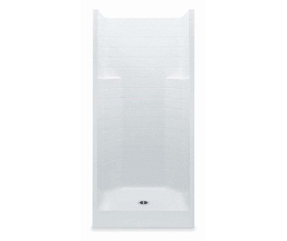 Aquatic Everyday 35-1/4 x 42 x 77-1/4 in. Alcove Shower Unit in White