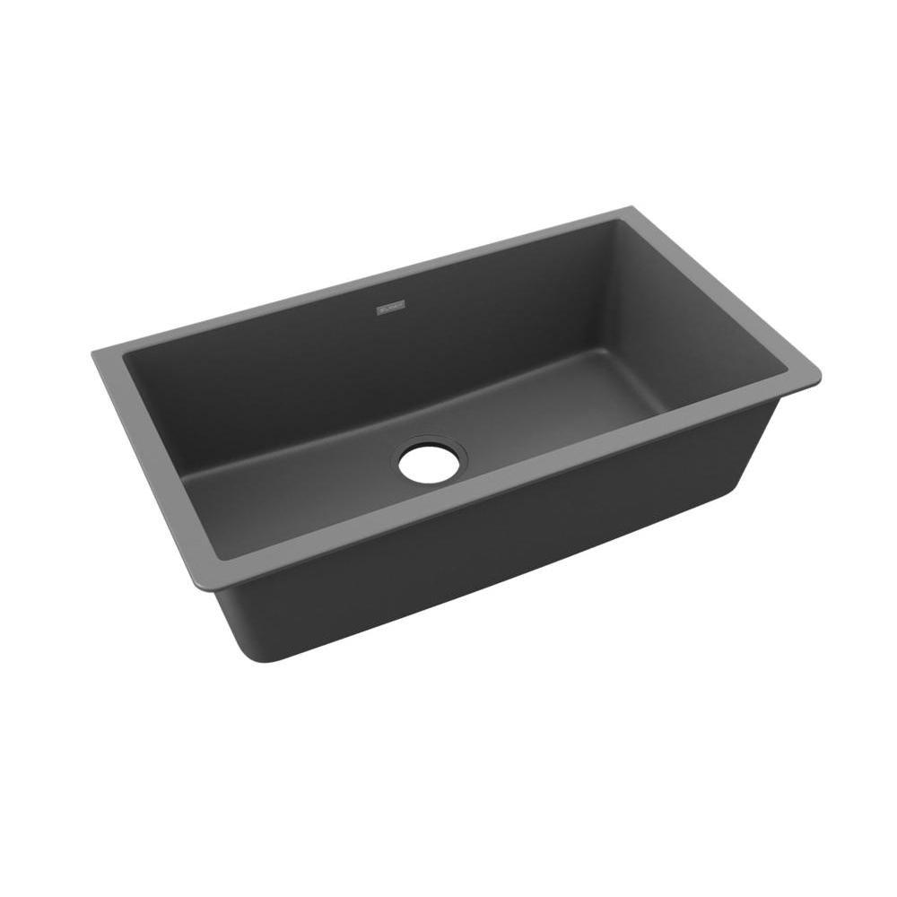 Elkay Quartz Classic® 33 in. Undermount Quartz Single Bowl Kitchen Sink in Graphite