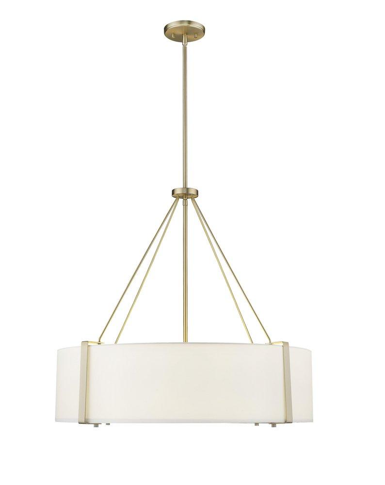 Millennium Lighting Telfar 6-Light Pendant Light in Modern Gold/White
