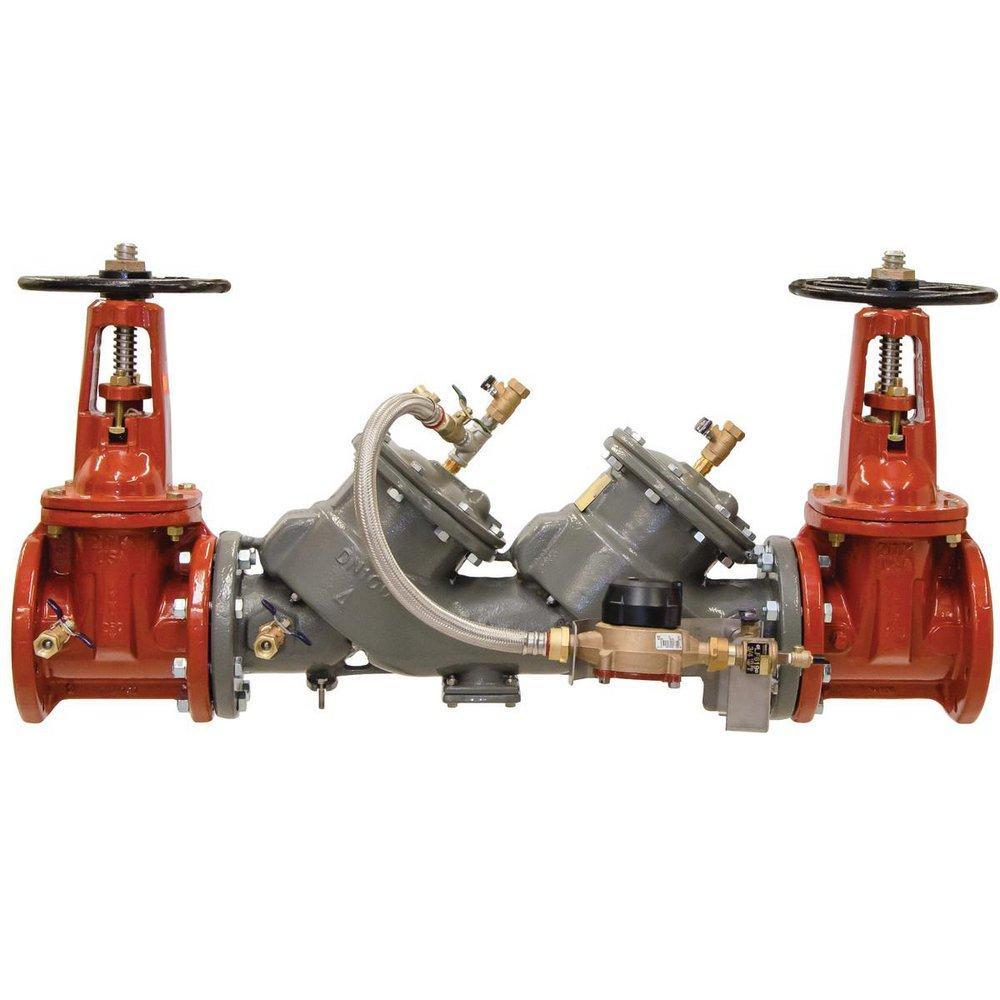 FEBCO LF856 4 in. Double Check Valve Assembly with OS&Y Gate Valves and Water Meter