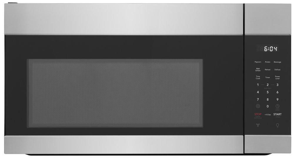 1.7 cu ft 1000 W Over the Range Microwave in Stainless Steel/Black