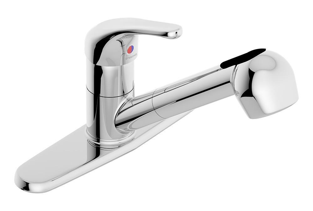 Symmons Industries Unity Single Handle Pull Out Kitchen Faucet with Polished Chrome