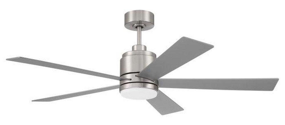Craftmade McCoy 52 in. 5-Blade Indoor LED Ceiling Fan in Brushed Polished Nickel