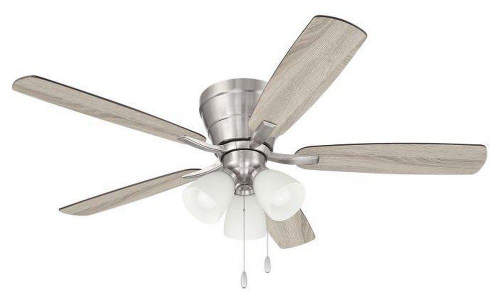 Craftmade Wheeler 3?Light 52 in. 5 Blade Indoor LED Ceiling Fan in Brushed Polished Nickel