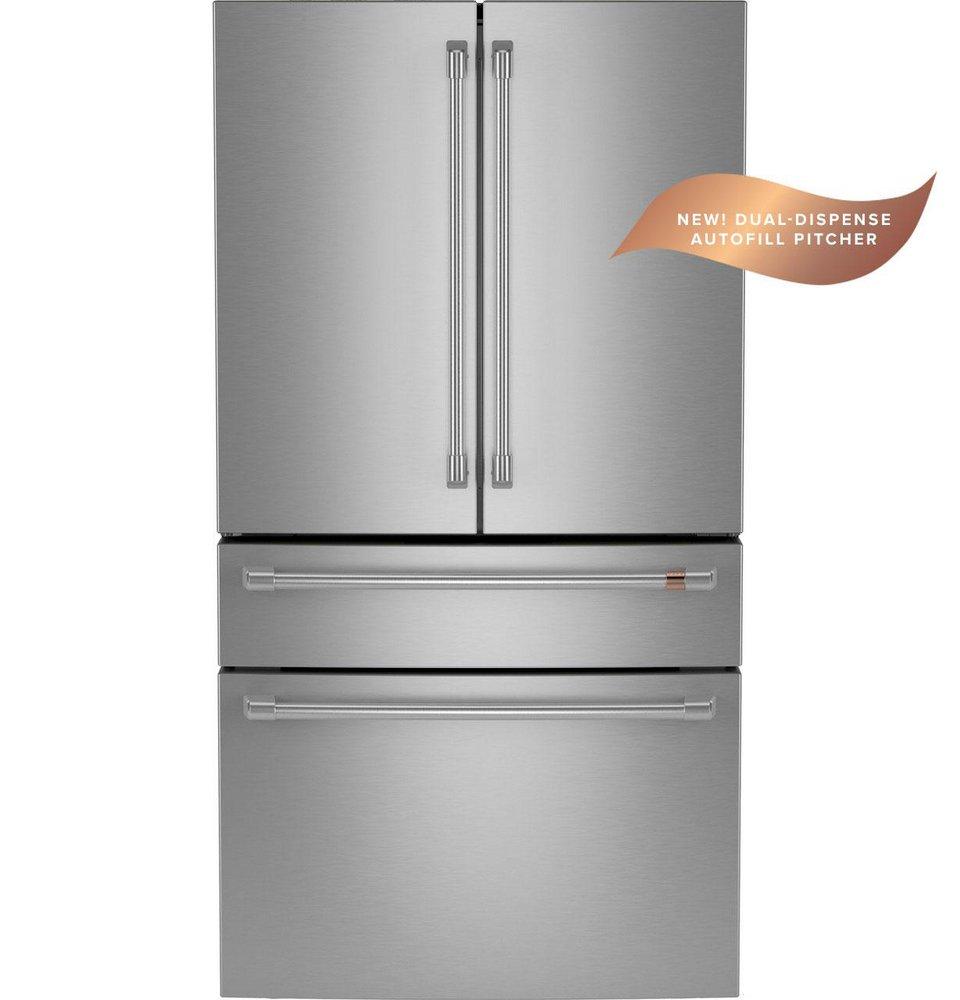 23.2 cu. ft. 4-Door French Door Smart Refrigerator with Dual-Dispense Autofill Pitcher in Stainless Steel / Brushed Stainless