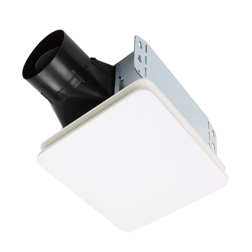 Broan-NuTone Roomside Series 60 CFM Ceiling Mount Bathroom Exhaust Fan in White - Fan Only - 0.9 Sones - Energy Star Rated