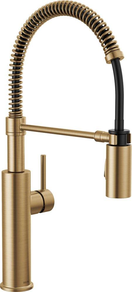 Delta Faucet Antoni™ Single Handle Pull Down Kitchen Faucet in Champagne Bronze