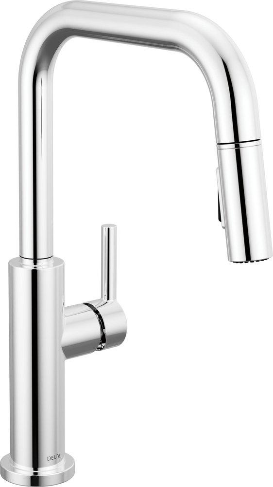 Delta Faucet Nicoli™ Single Handle Pull Down Kitchen Faucet with Side Spray in Chrome