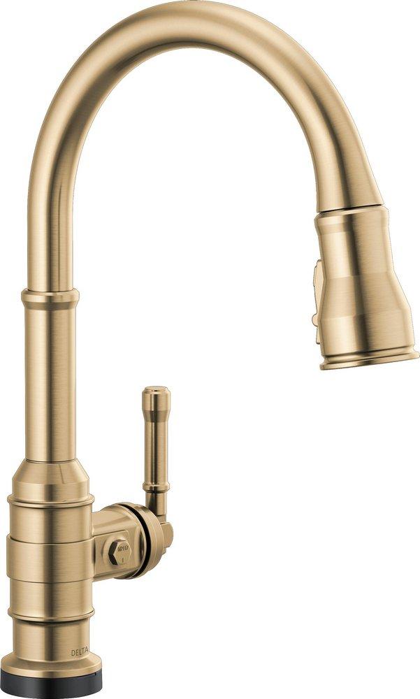 Delta Faucet Broderick™ Single Handle Pull Down Kitchen Faucet in Champagne Bronze