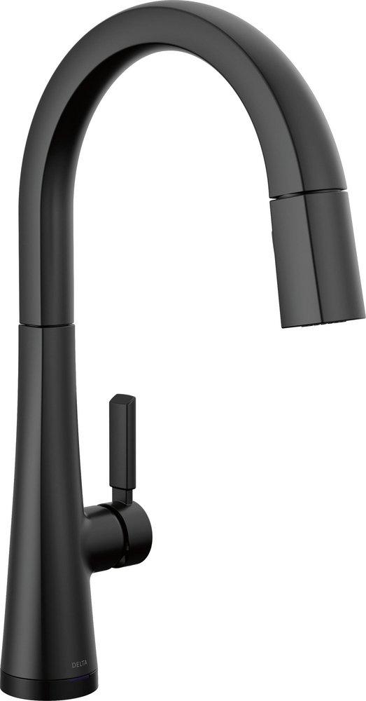 Delta Faucet Monrovia® Single Handle Pull Down Kitchen Faucet in Matte Black