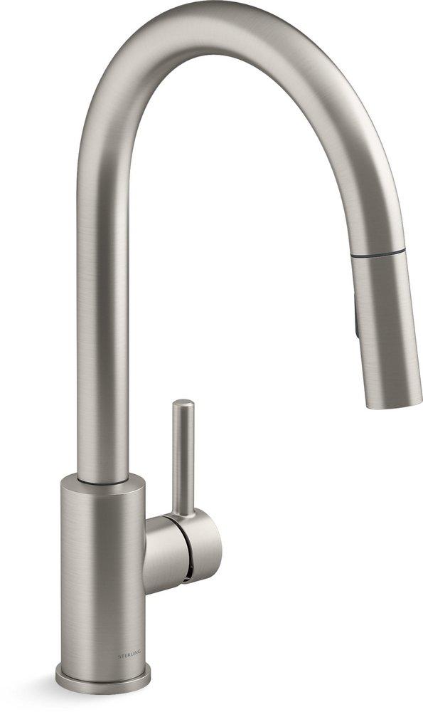Sterling Traverse™ Single Handle Pull Down Kitchen Faucet in Vibrant Stainless