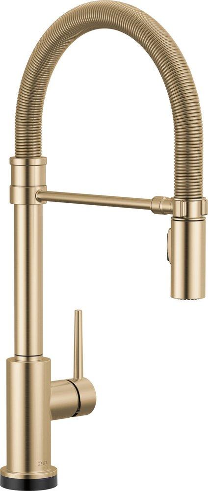 Delta Faucet Trinsic® Single Handle Touchless Kitchen Faucet in Champagne Bronze